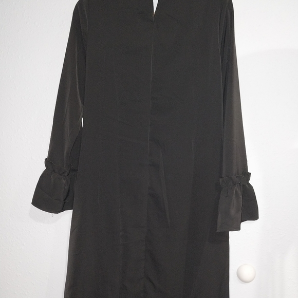 Gothic Wednesdayesque Smocked Ruffle Sleeve Dress Beachsissi XL NWT - Picture 4 of 12
